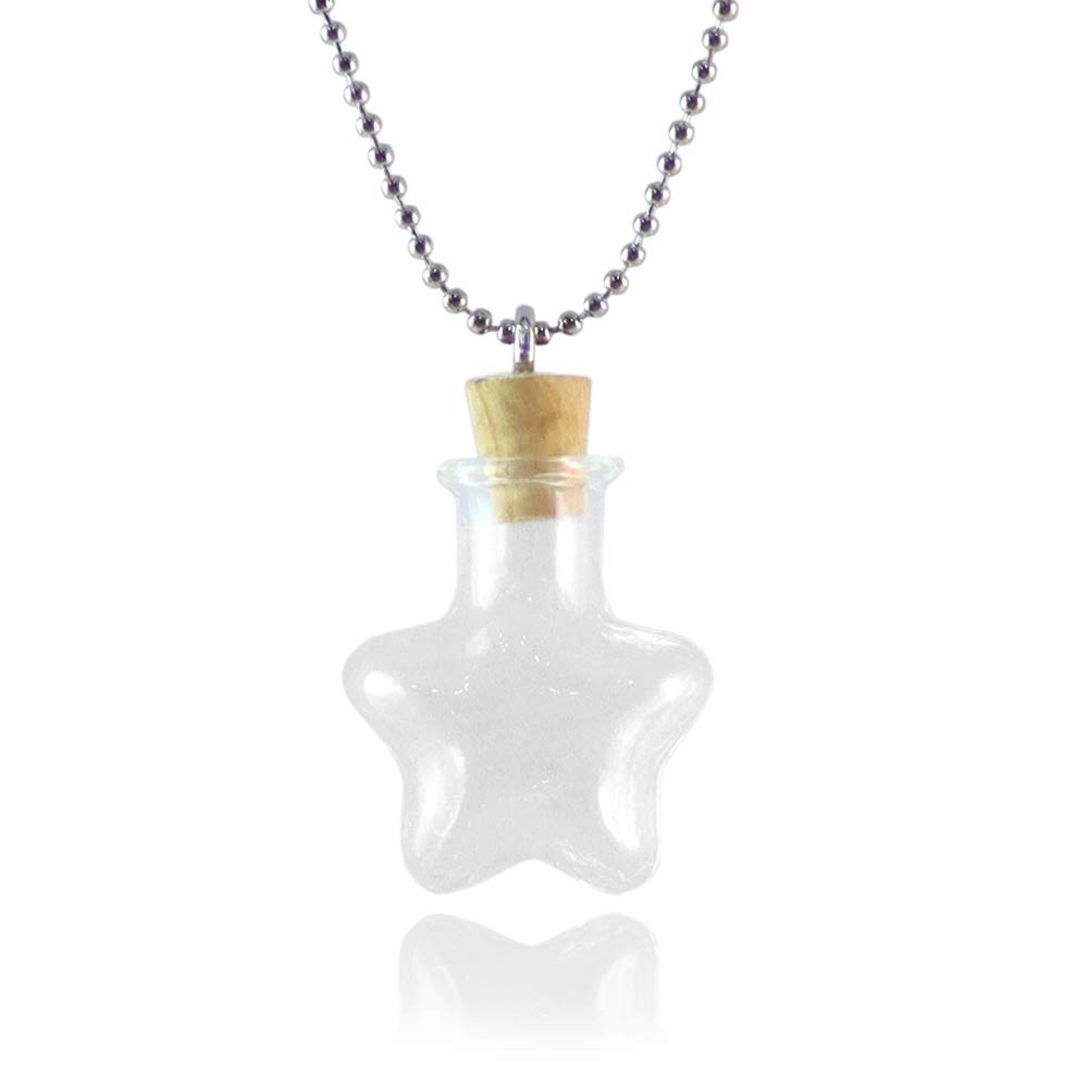 Amazon.co.jp: 5点 20x20mm 空のボトル ネックレス コルクボトル